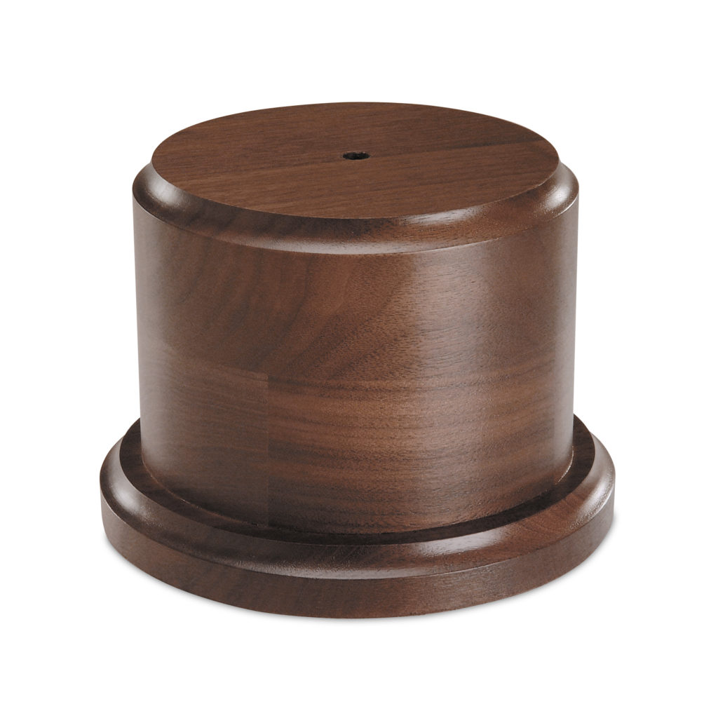 Solid Walnut Round Cup Trophy Base With Cove Edge Sub Base - Moslow Wood  Products (Virginia)