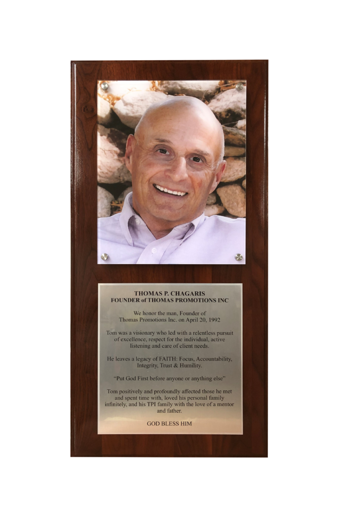 Custom Frame with Photograph and Sublimated Plate