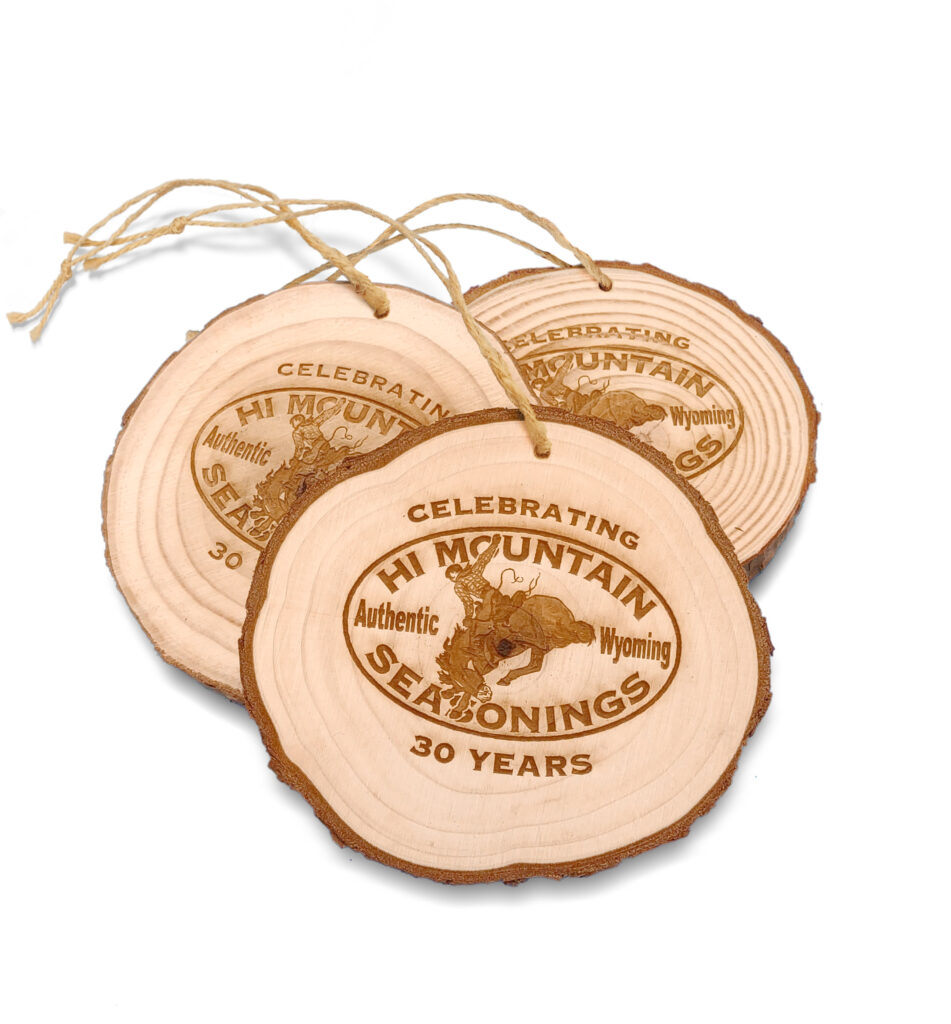 Wooden Tree Log Ornaments with Laser Engraving